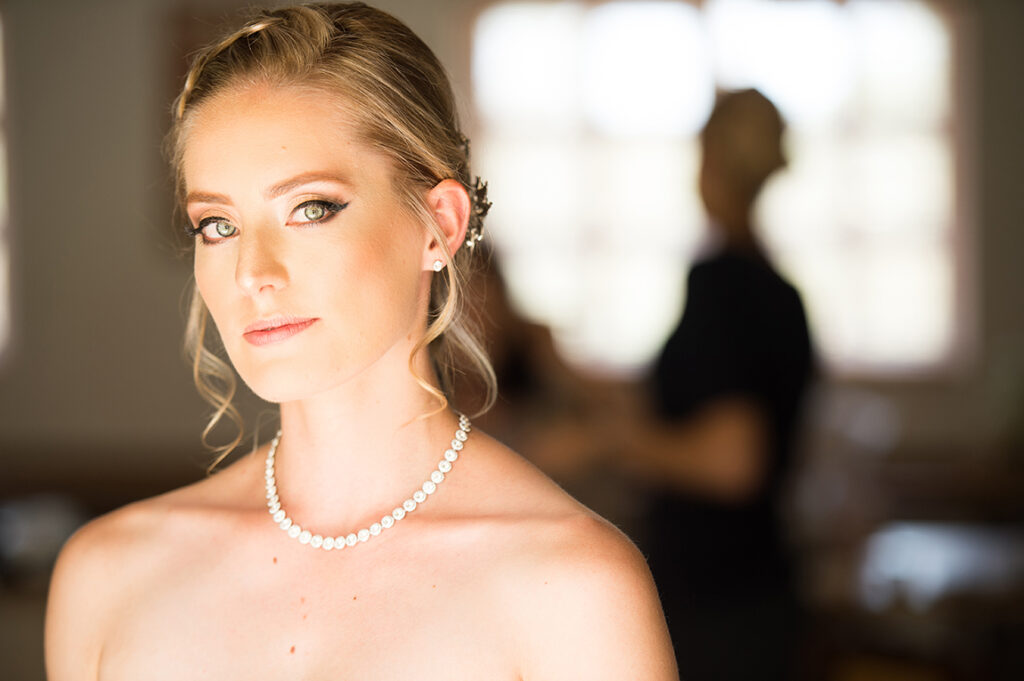 Professional bridal glam by Storm Pass Makeup for wedding day portraits