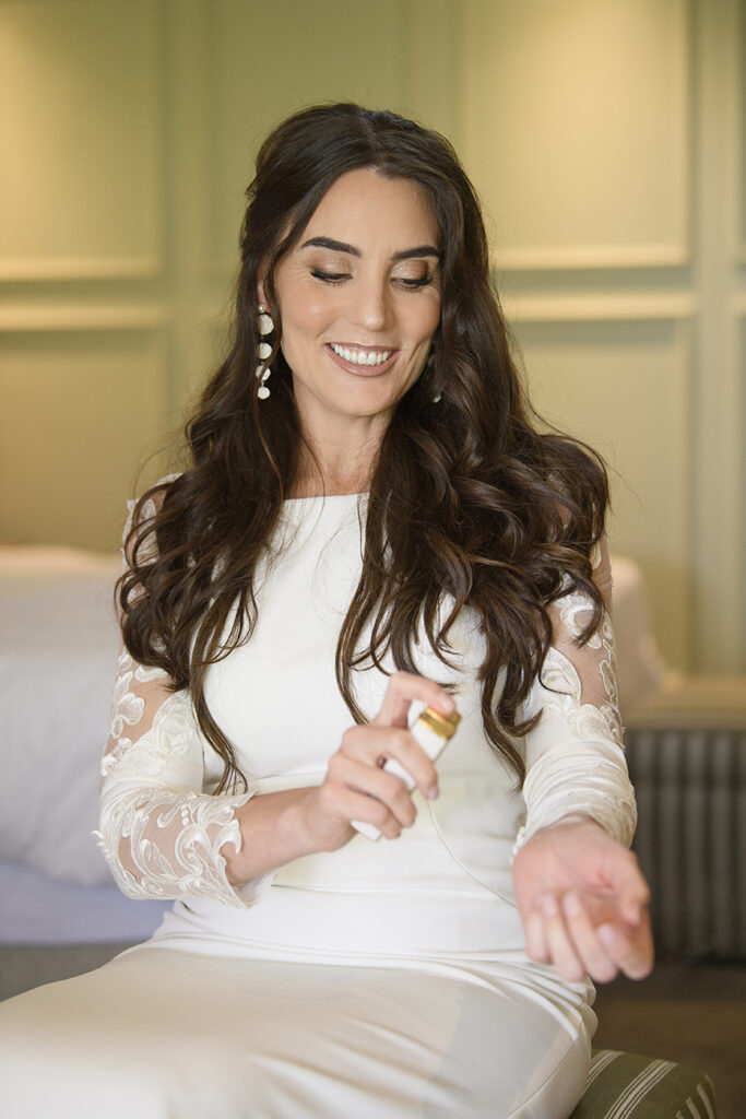 Bridal glam by Storm Pass Makeup for Tania on her wedding day. Wedding photography by Kevin Mark Pass
